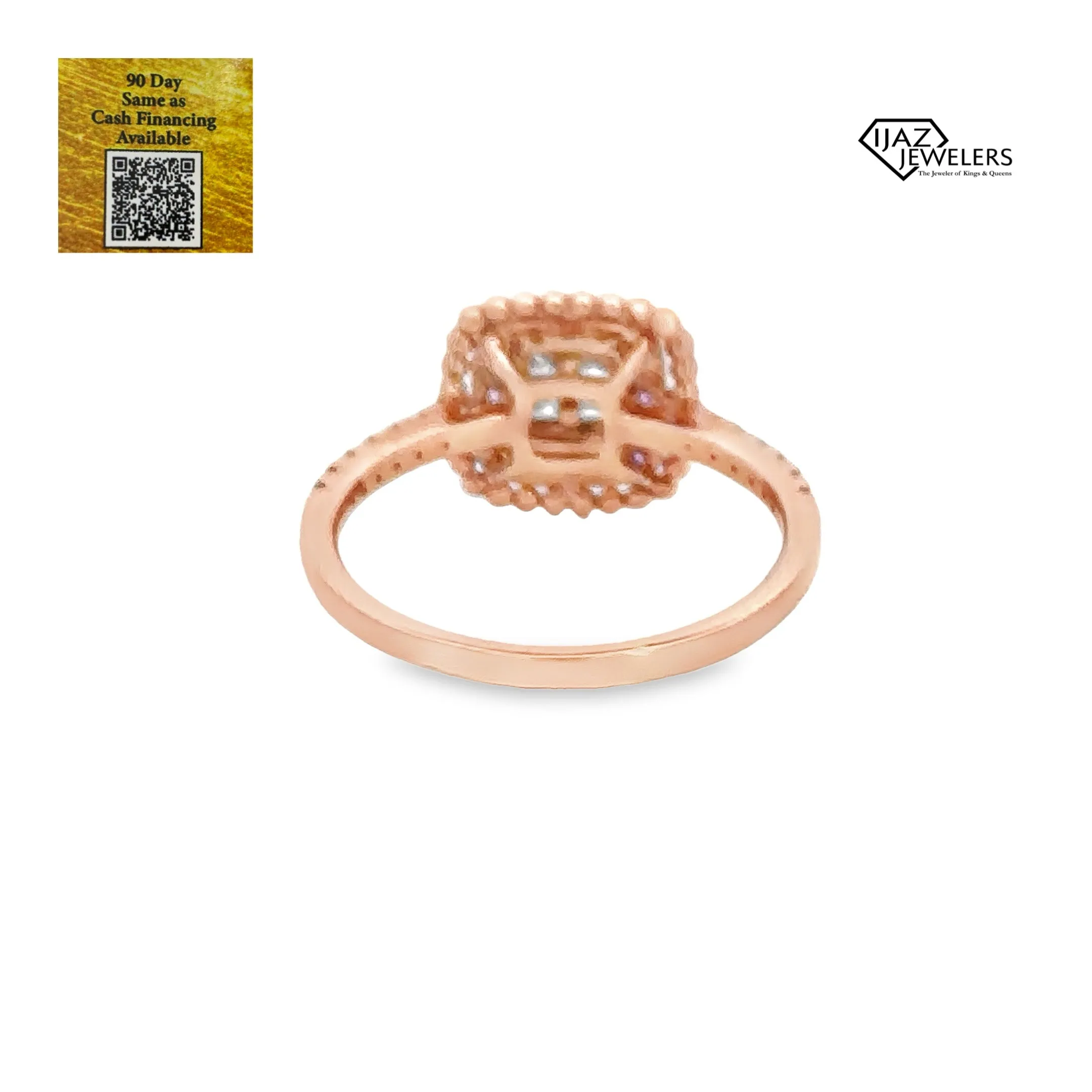 14K Rose Gold Pink Diamond Ring