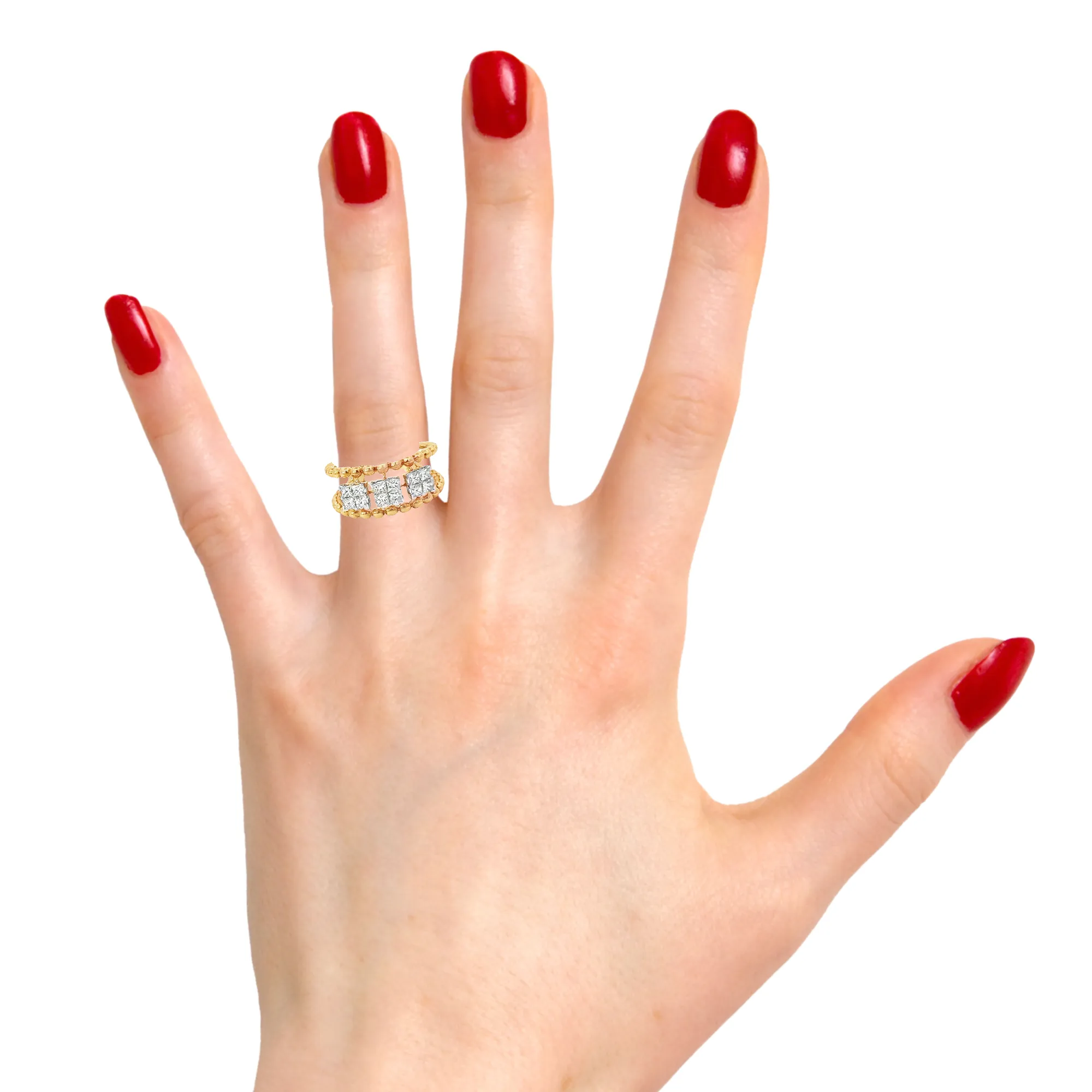 18K Gold 0.76 CTW Diamond Ladies Ring