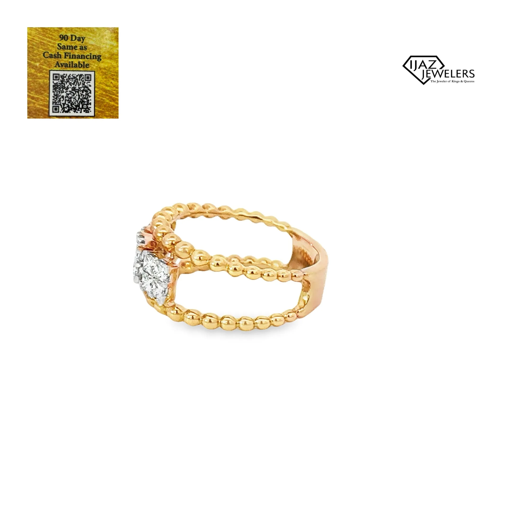 18K Gold 0.76 CTW Diamond Ladies Ring