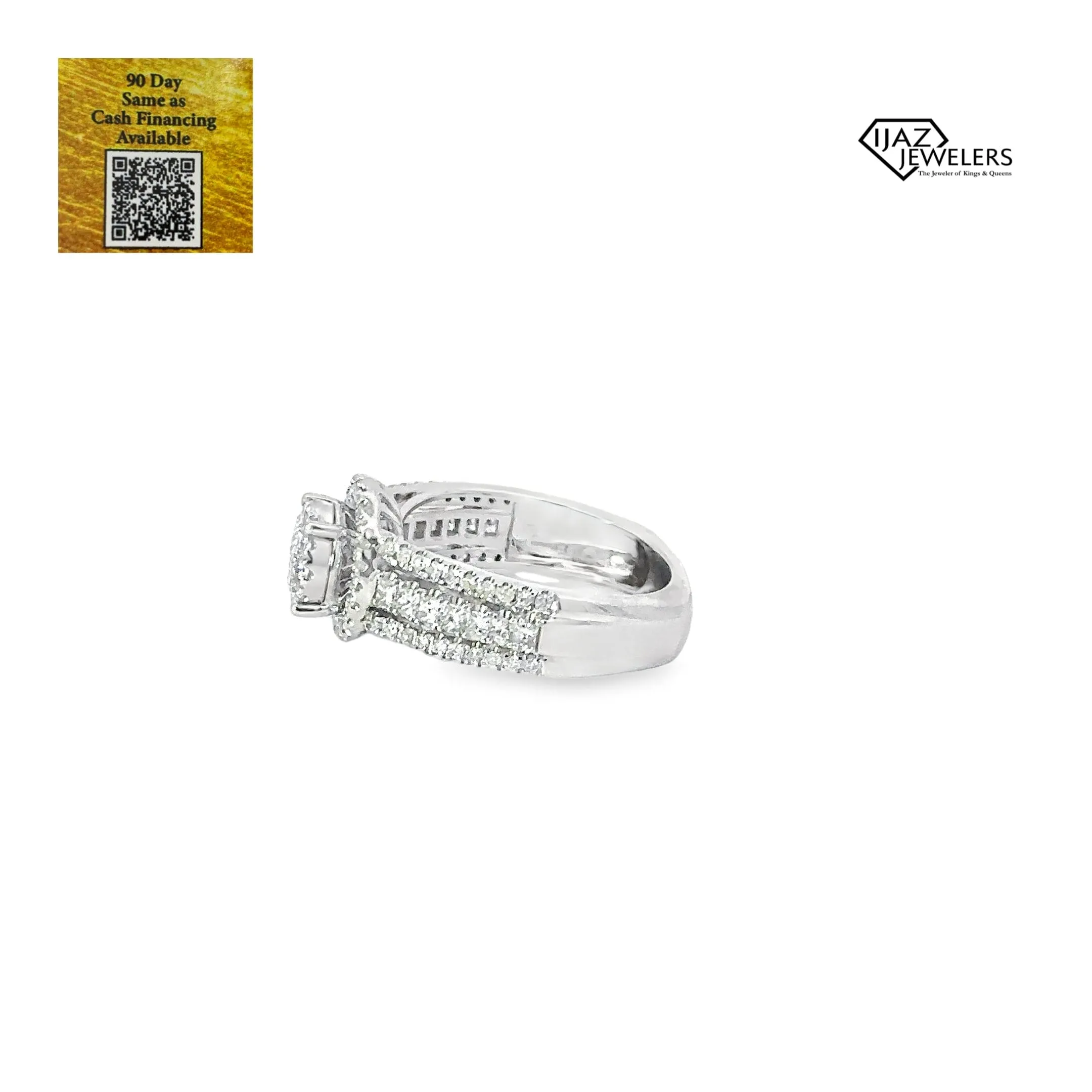 18K White Gold 0.90 CTW Diamond Ladies Ring