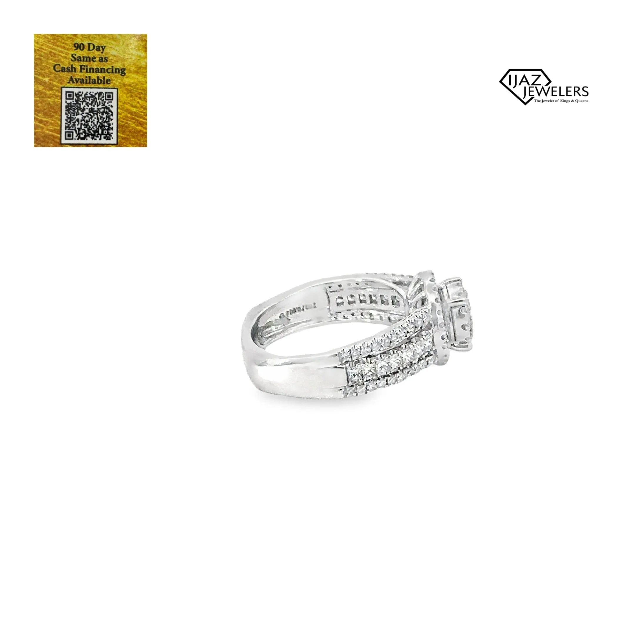 18K White Gold 0.90 CTW Diamond Ladies Ring