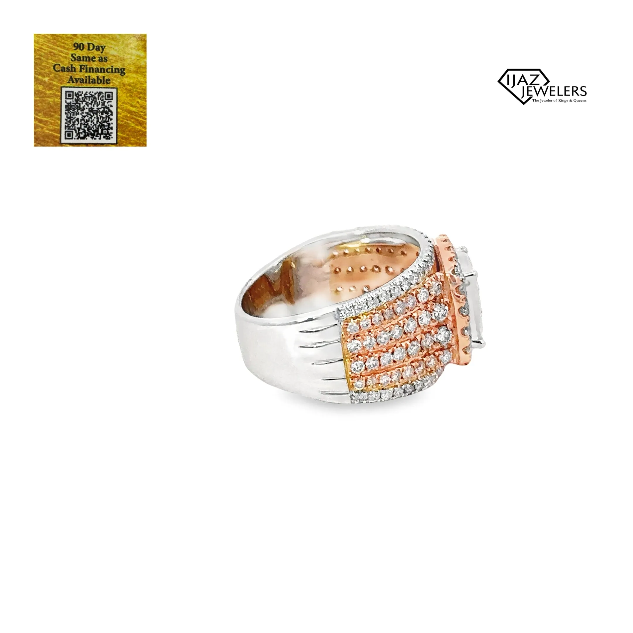19K Gold Two Tone 1.98 CTW Diamond Ring