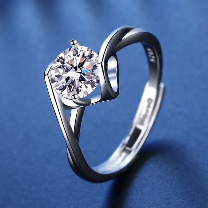 Angel Kiss Moissanite Ring for Women
