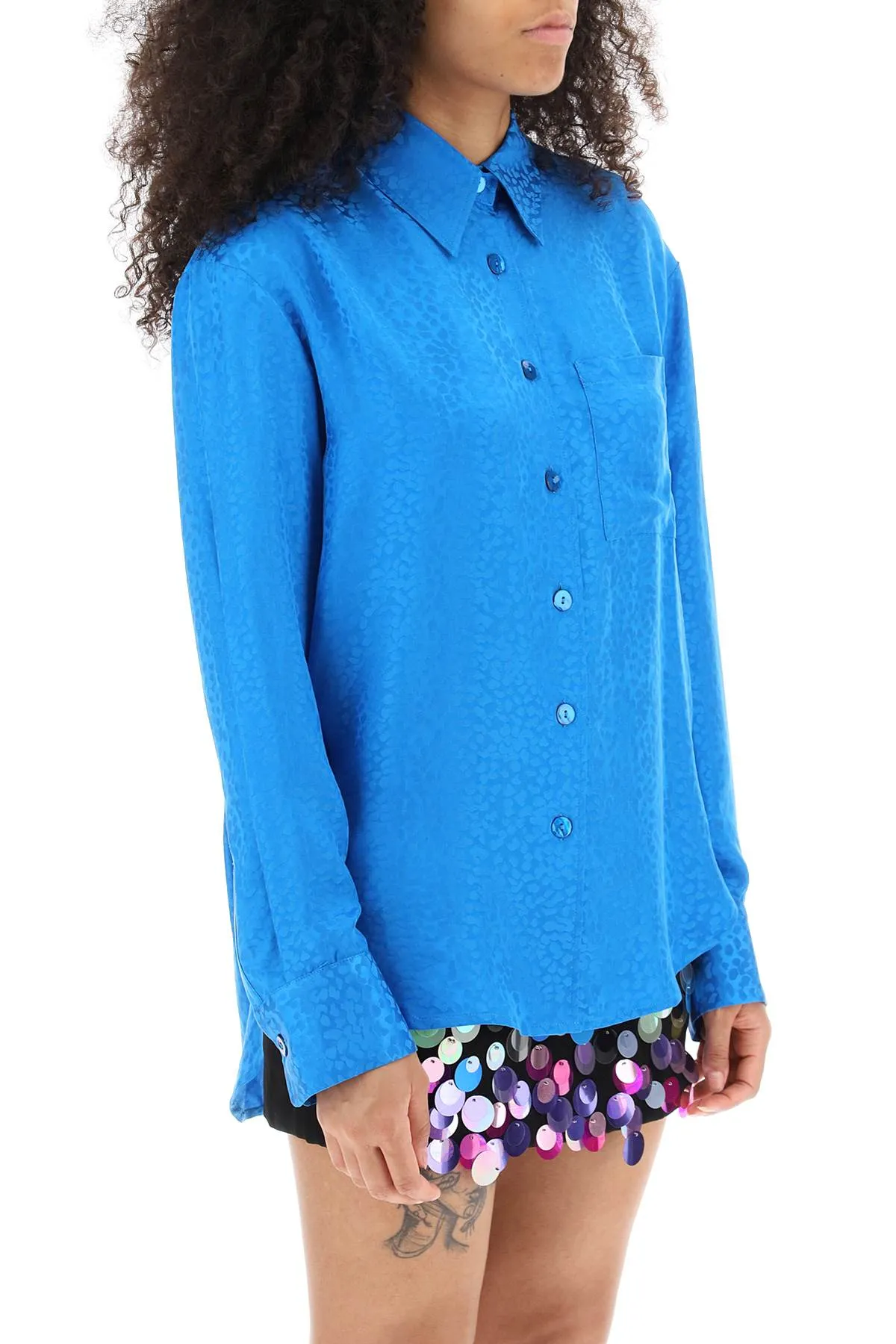 Art dealer charlie shirt in jacquard silk