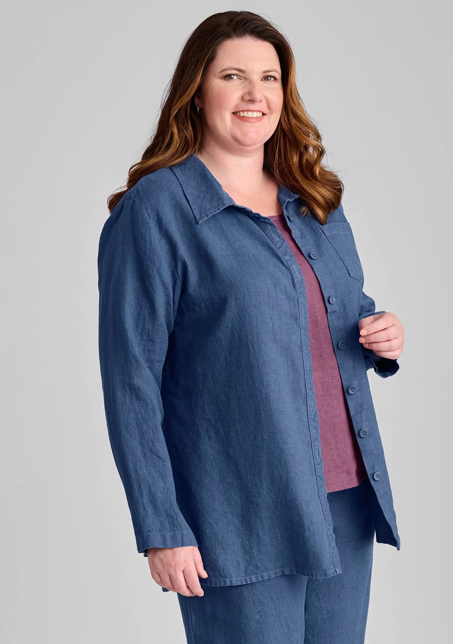 Bias Back Shirt - Linen Shirt