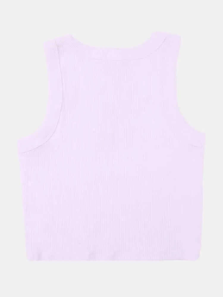 Empire Organic Rib Singlet - Lavender