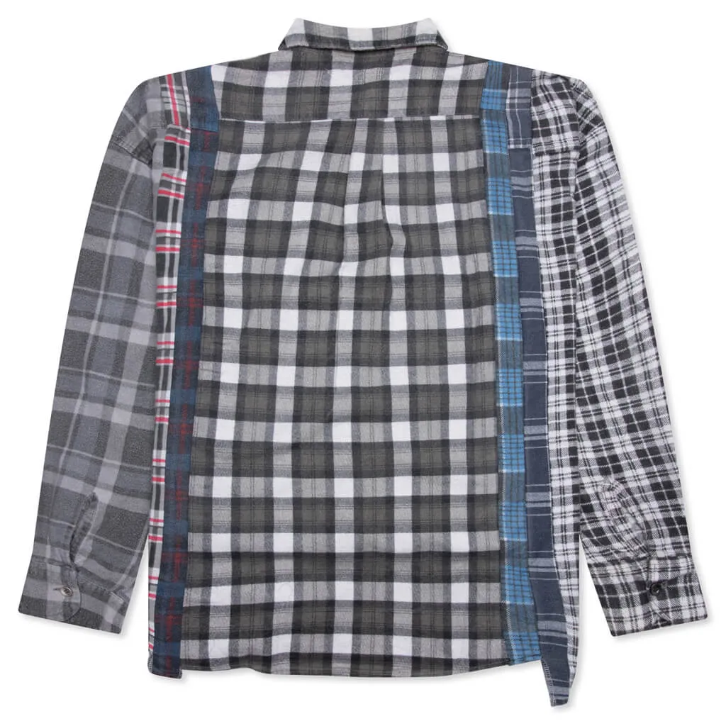 Flannel Shirt 7 Cuts Wide Reflection Shirt - Assorted