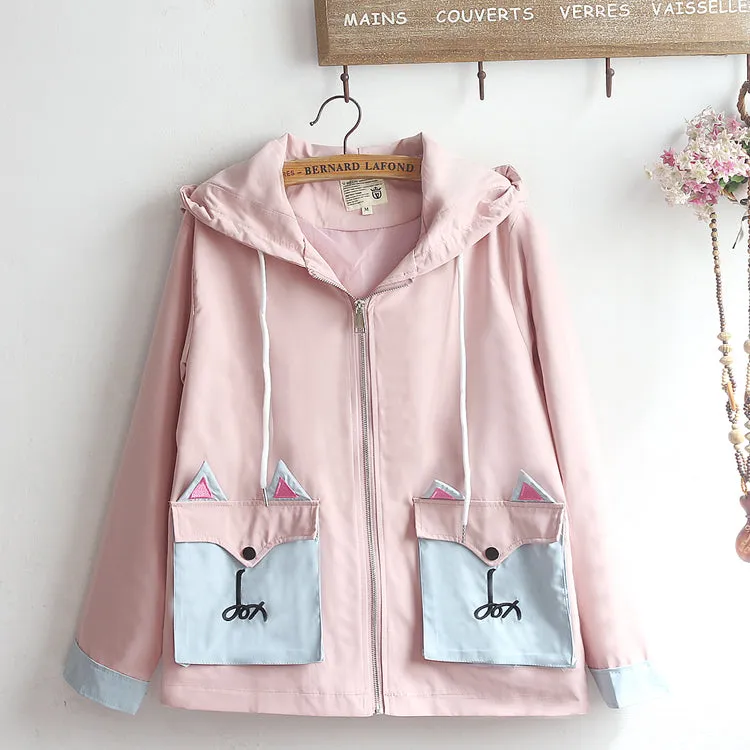 Japanese Cat Ear Hoodie Jacket AD12174