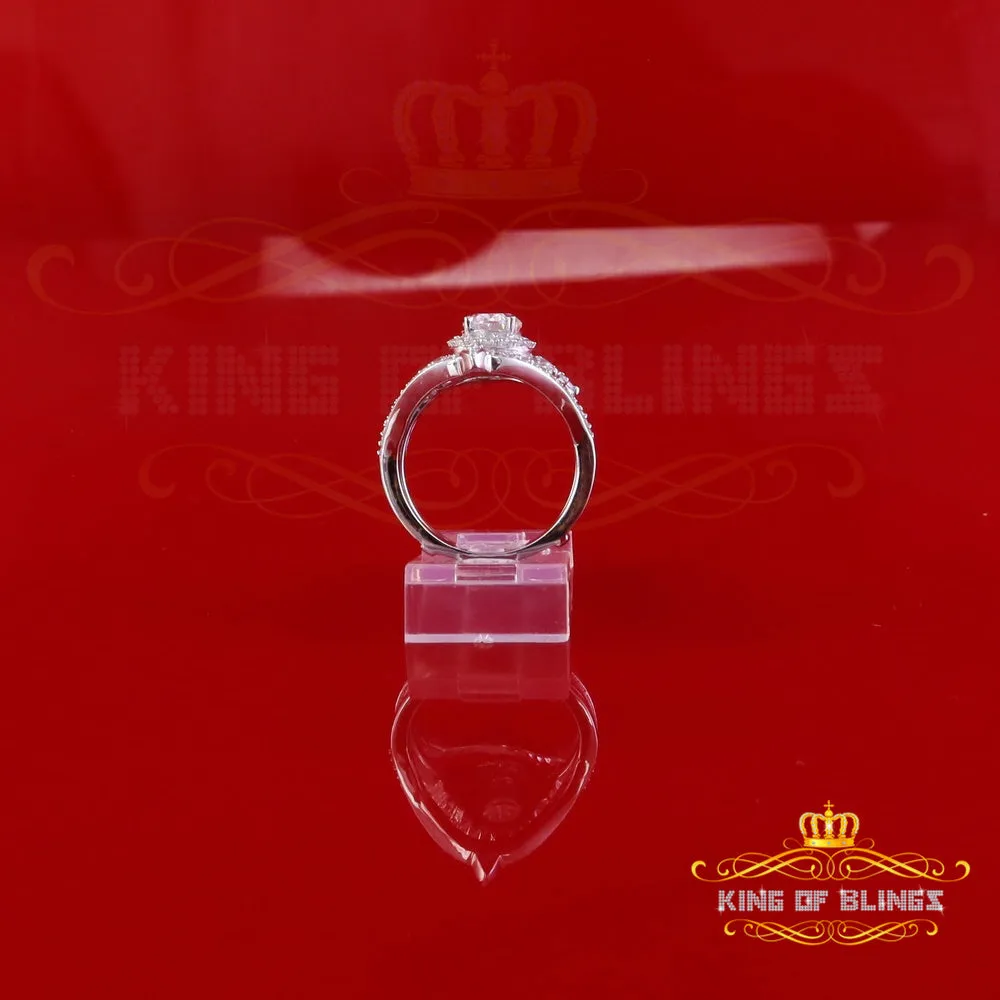 King Of Blings Solitaire Enhancer Guard Wrap Ring Insert SZ7 925 White Silver 3CT Moissanite