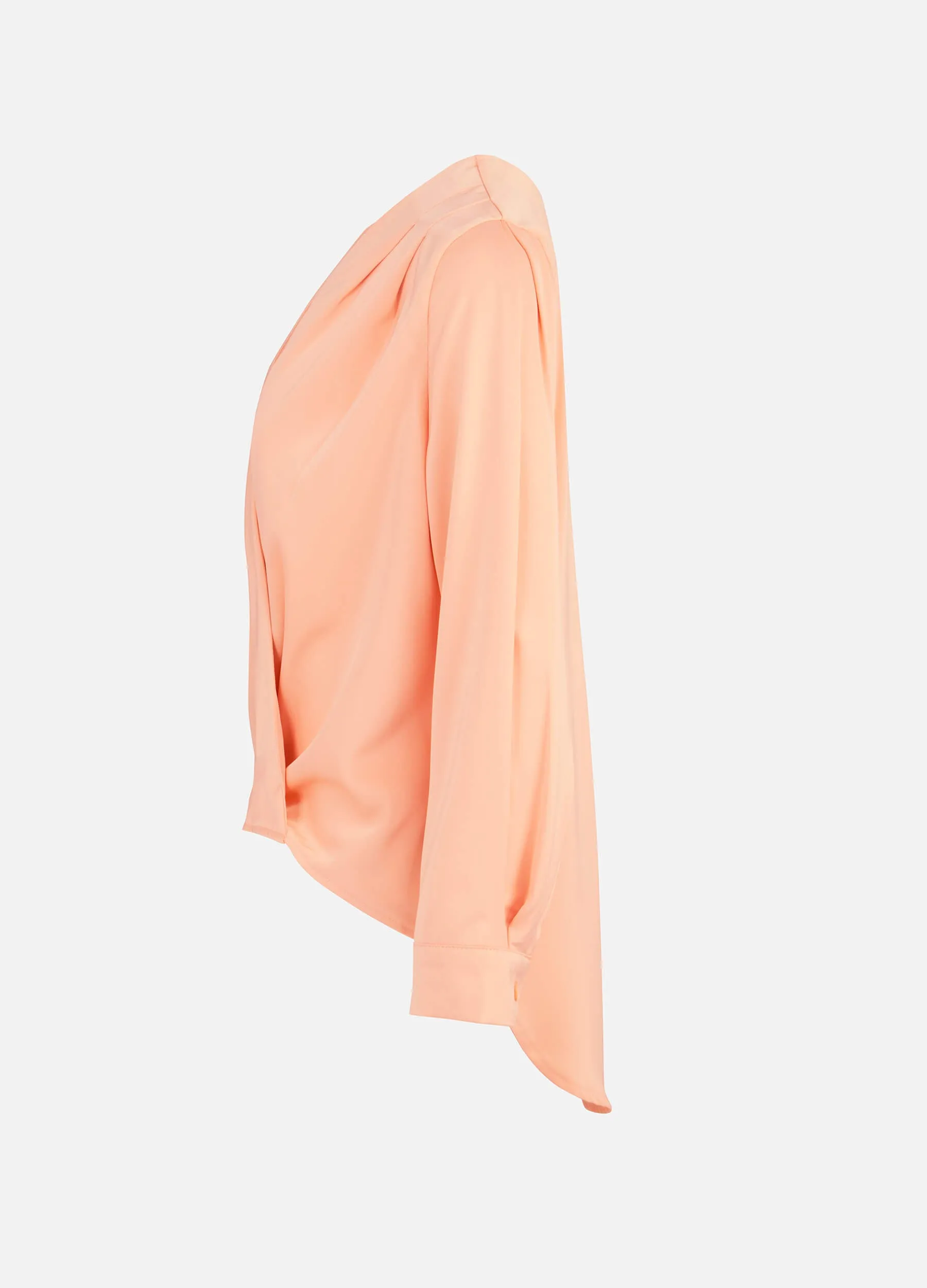 MECALA Women's Solid Surplice Neck Top