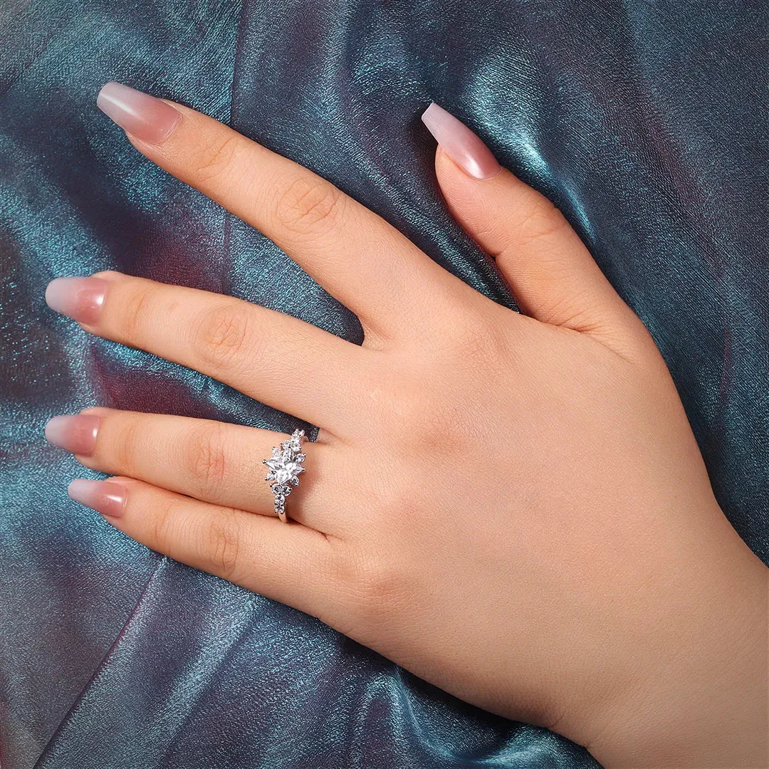 Moissanite Princess Cut Vintage Engagement Ring
