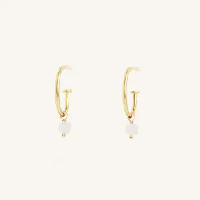 Olsen Moonstone Hoops - Stone of Hope