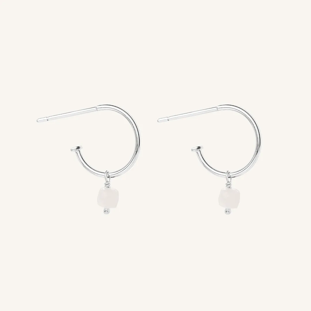 Olsen Moonstone Hoops - Stone of Hope
