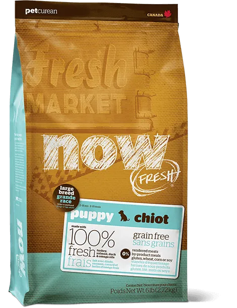 PETCUREAN Now Fresh - Grain Free Large Breed Puppy Turkey Salmon and Duck
