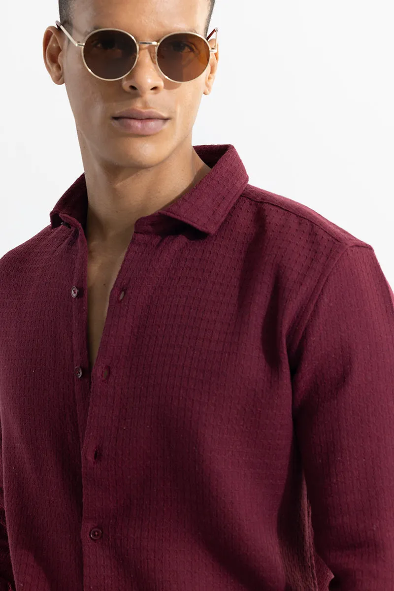 RelaxKnit Maroon Shirt