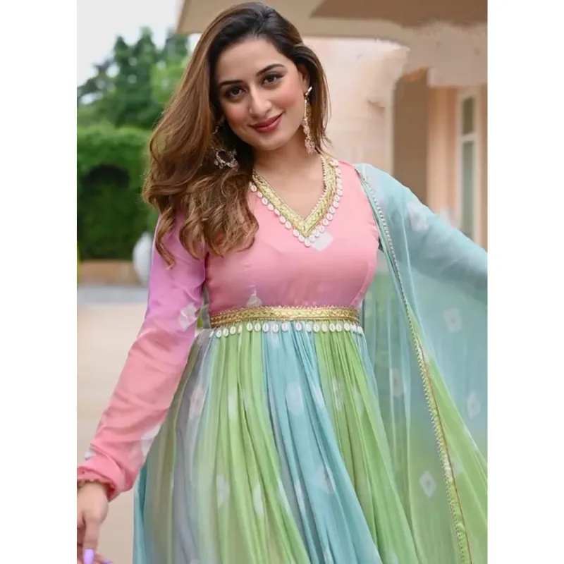 Women Fancy Gown with Dupatta